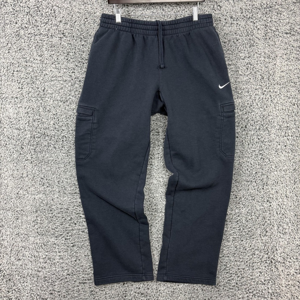 Nike Pants Mens XL Gray Fleece Cargo Sweatpants Swoosh Logo Joggers 586385-405